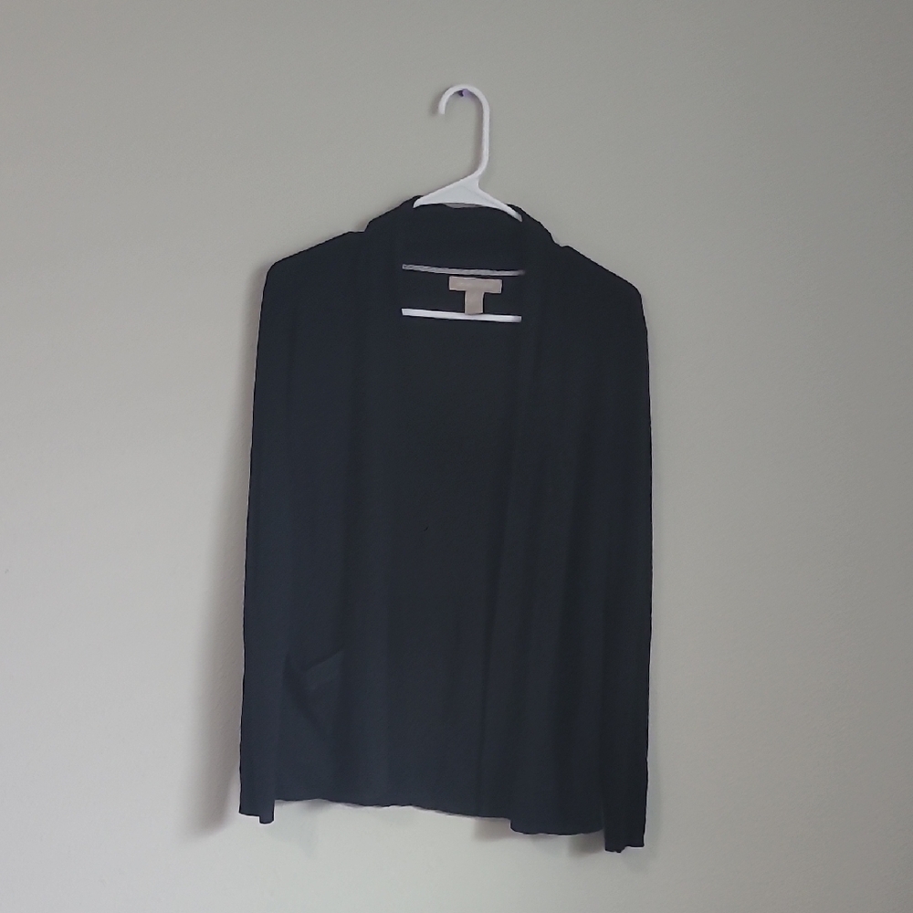Banana Republic Black Open-Front Cardigan